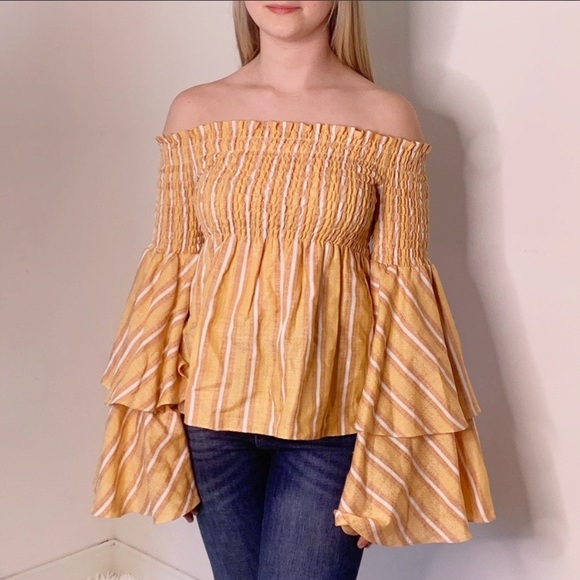 Caroline Constas Tops - Caroline Constas Appolonia Ruffled Sleeve Blouse